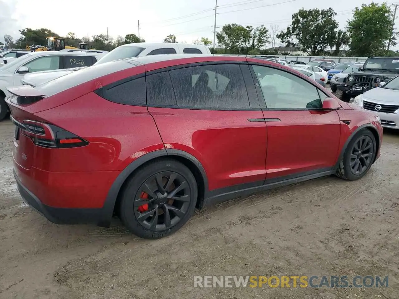 3 Photograph of a damaged car 7SAXCBE63RF449074 TESLA MODEL X 2024