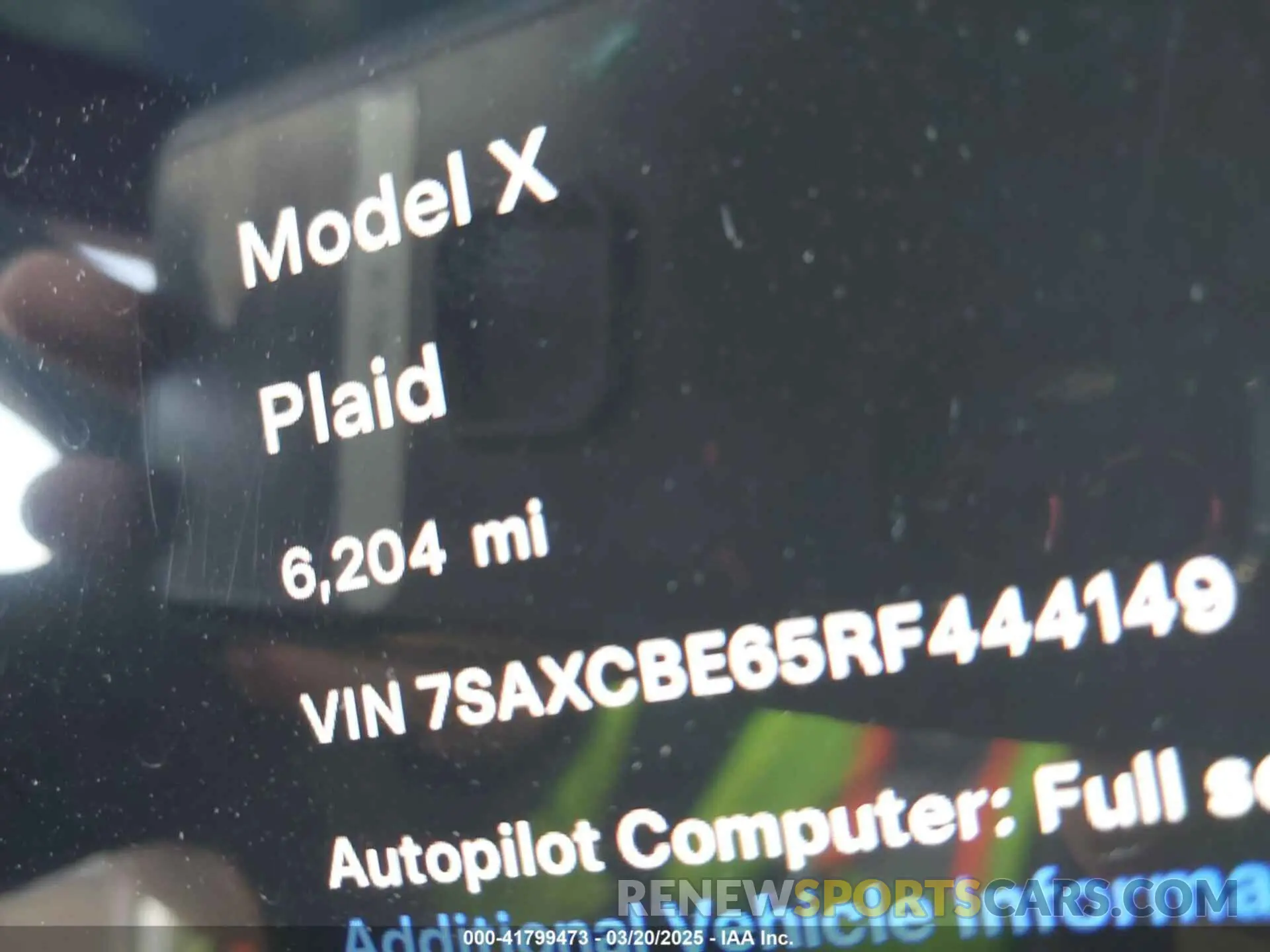 7 Photograph of a damaged car 7SAXCBE65RF444149 TESLA MODEL X 2024