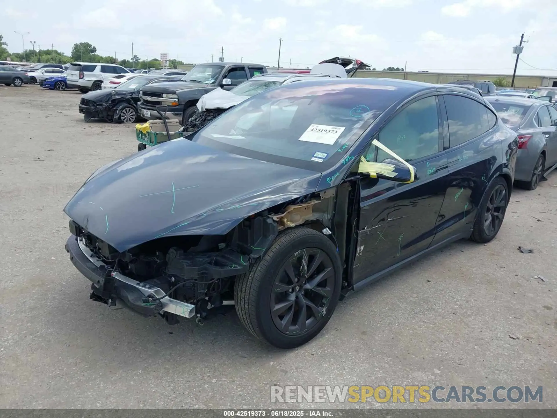 2 Фотография поврежденного автомобиля 7SAXCDE52RF446170 TESLA MODEL X 2024