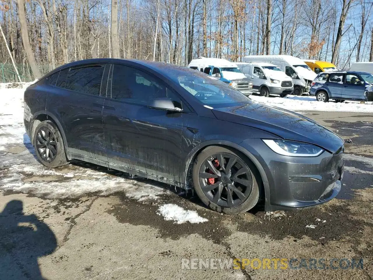 4 Фотография поврежденного автомобиля 7SAXCDE55RF433493 TESLA MODEL X 2024