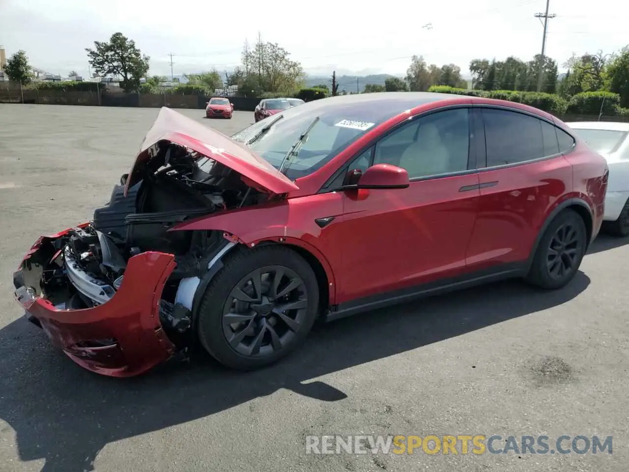 1 Photograph of a damaged car 7SAXCBE5XSF462305 TESLA MODEL X 2025