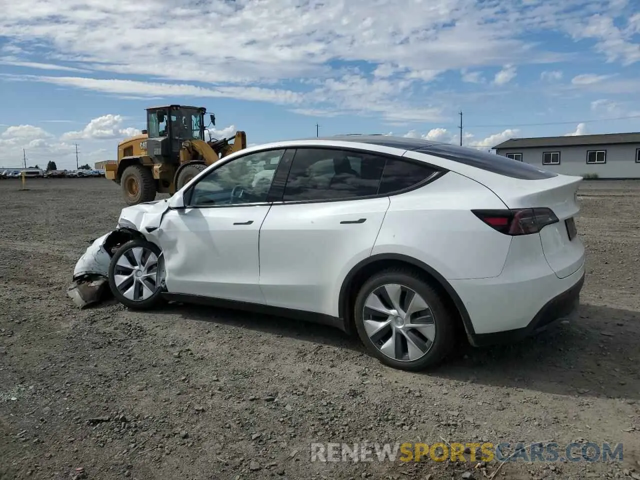 2 Photograph of a damaged car 5YJYGDEE0LF015680 TESLA MODEL Y 2020