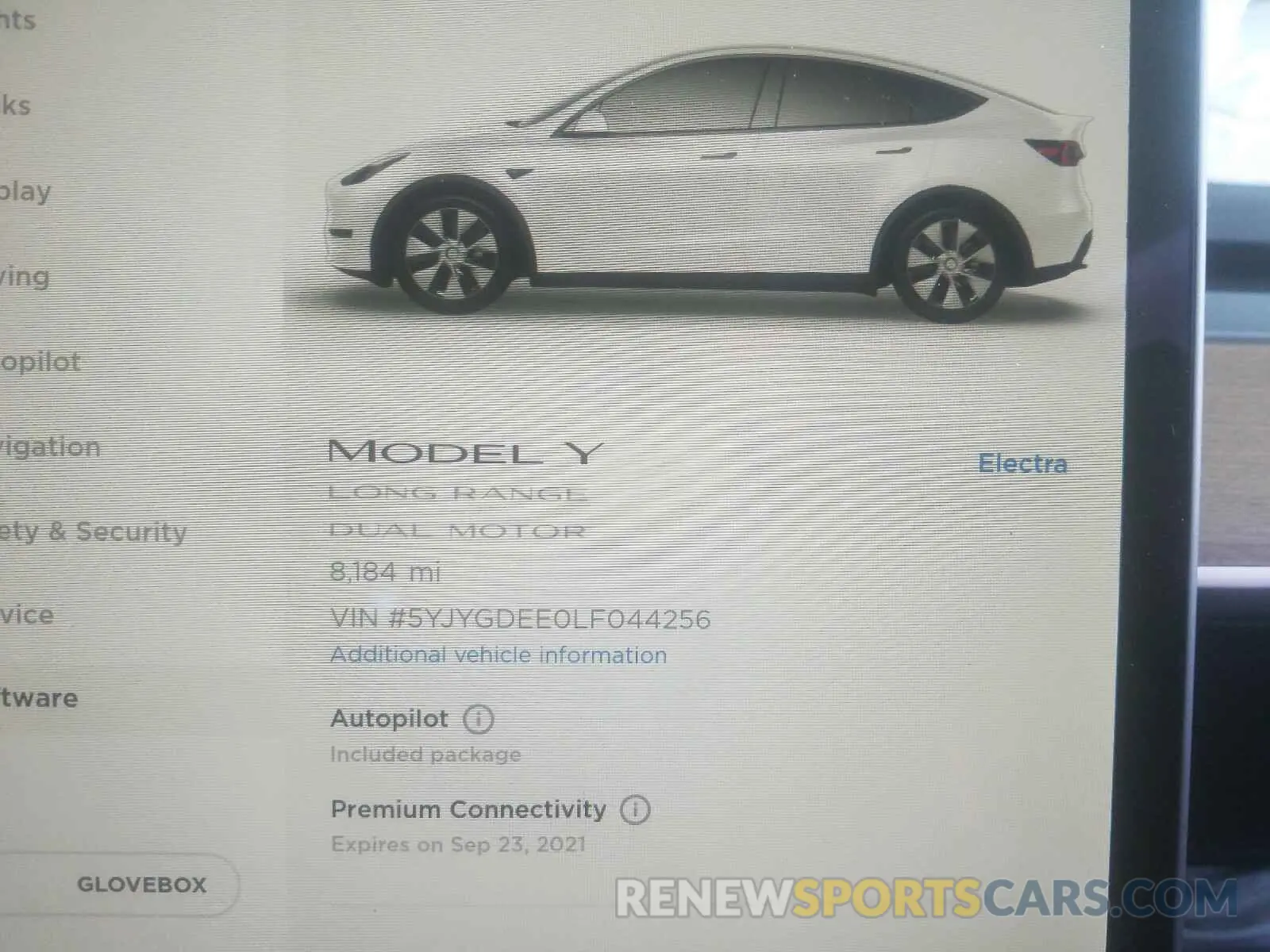 8 Photograph of a damaged car 5YJYGDEE0LF044256 TESLA MODEL Y 2020