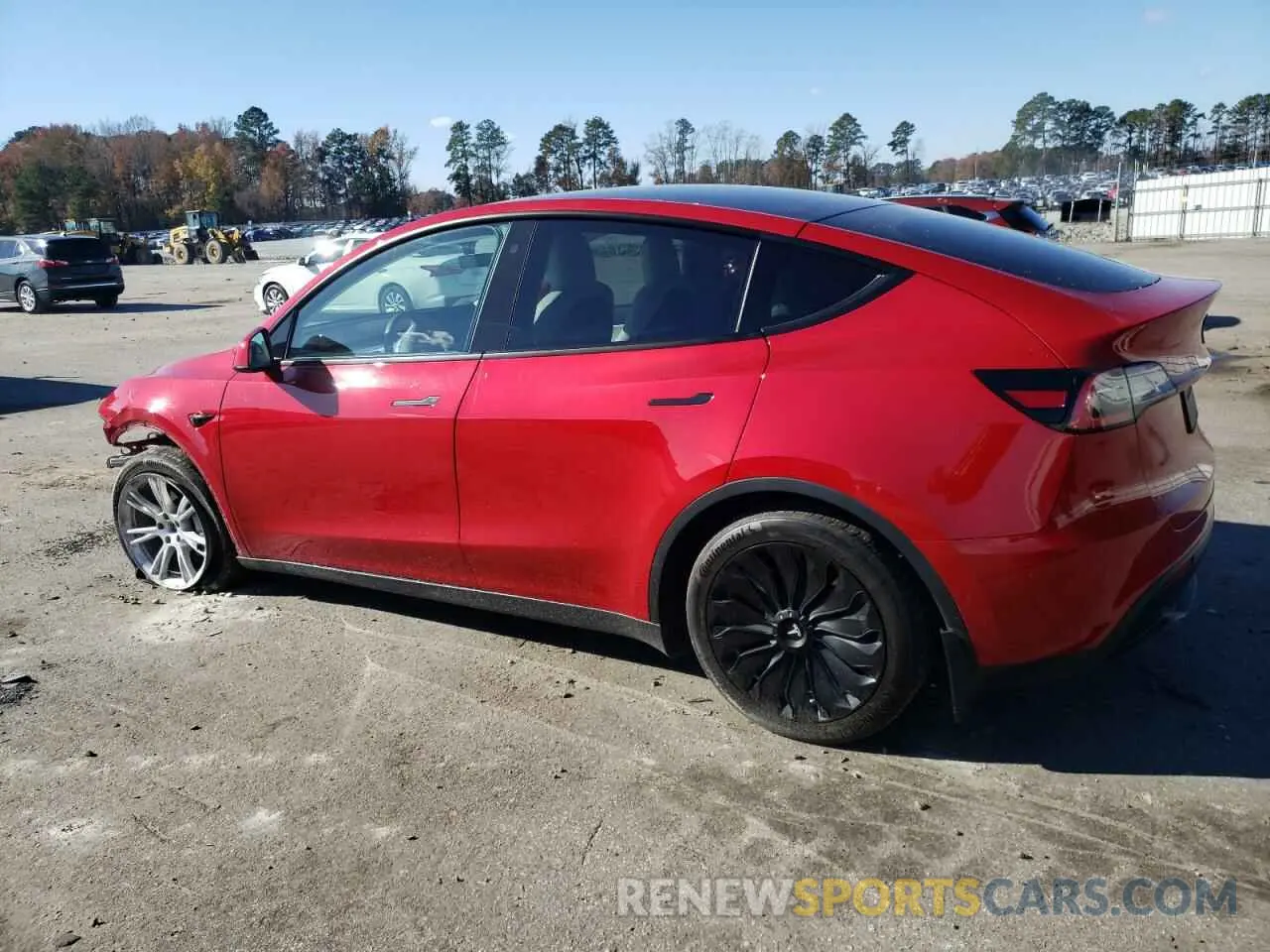 2 Photograph of a damaged car 5YJYGDEE0LF049263 TESLA MODEL Y 2020