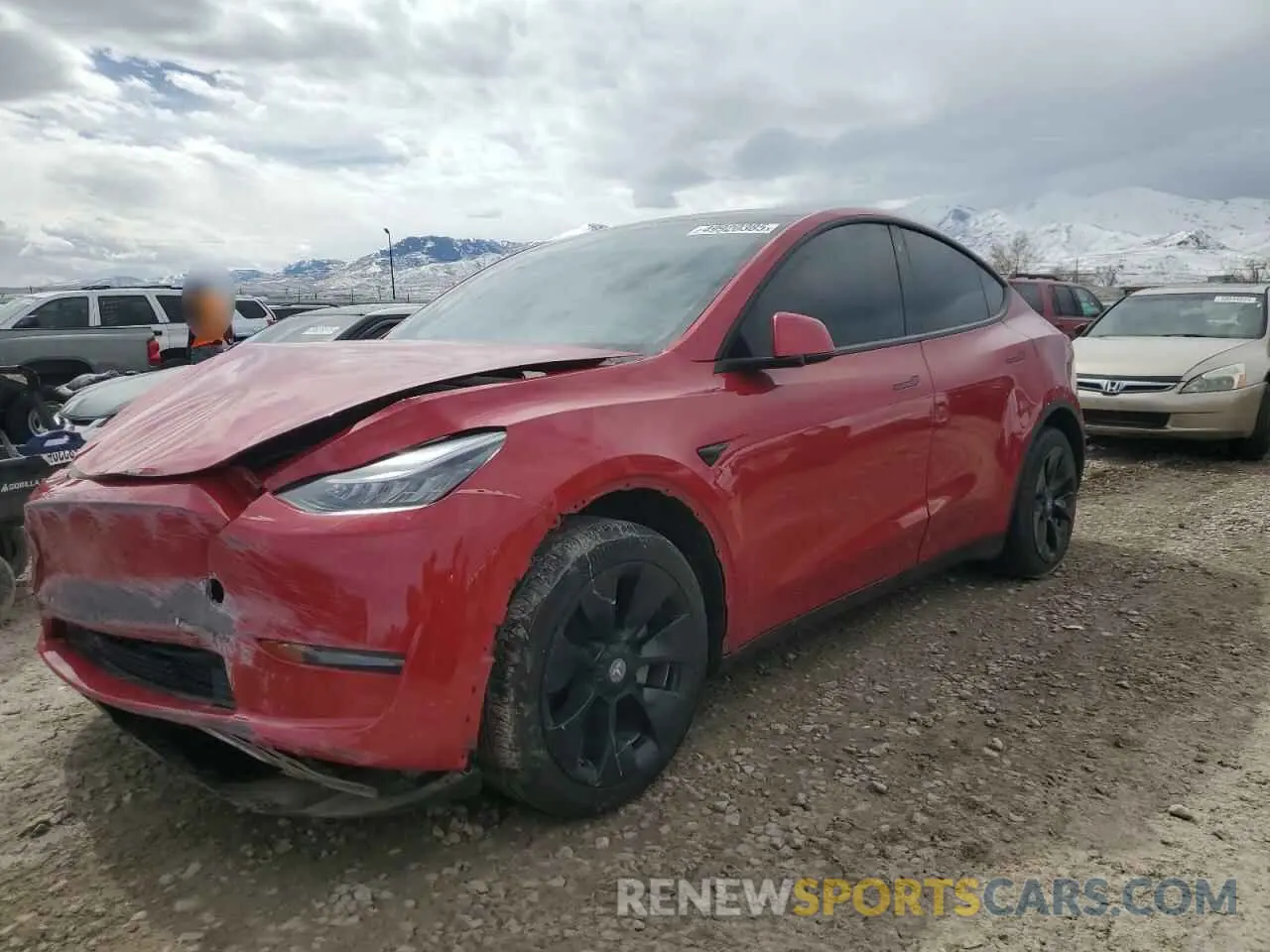 1 Photograph of a damaged car 5YJYGDEE1LF009967 TESLA MODEL Y 2020