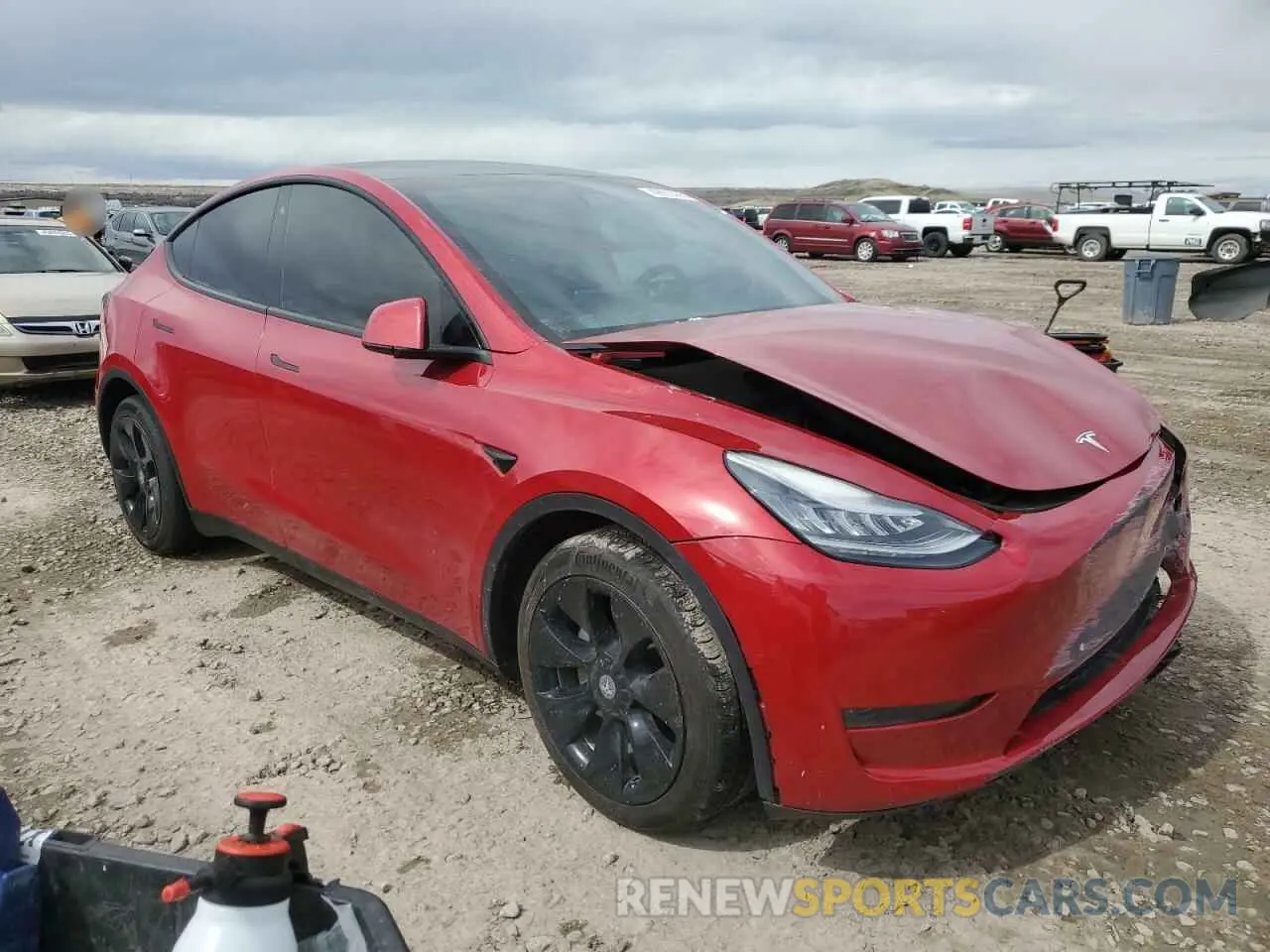 4 Photograph of a damaged car 5YJYGDEE1LF009967 TESLA MODEL Y 2020