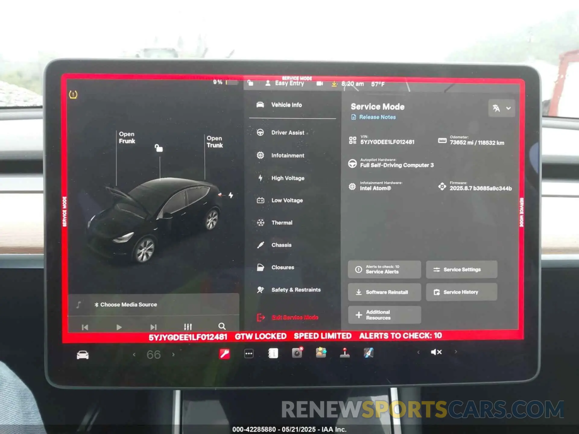 7 Photograph of a damaged car 5YJYGDEE1LF012481 TESLA MODEL Y 2020