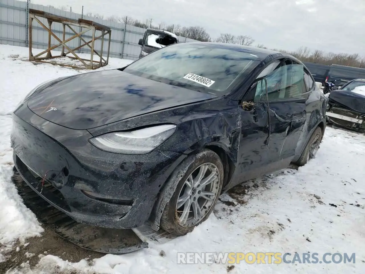 2 Photograph of a damaged car 5YJYGDEE1LF016112 TESLA MODEL Y 2020