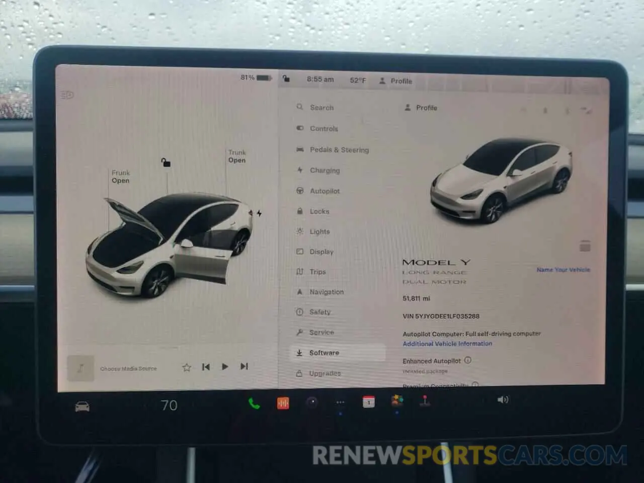 9 Photograph of a damaged car 5YJYGDEE1LF035288 TESLA MODEL Y 2020