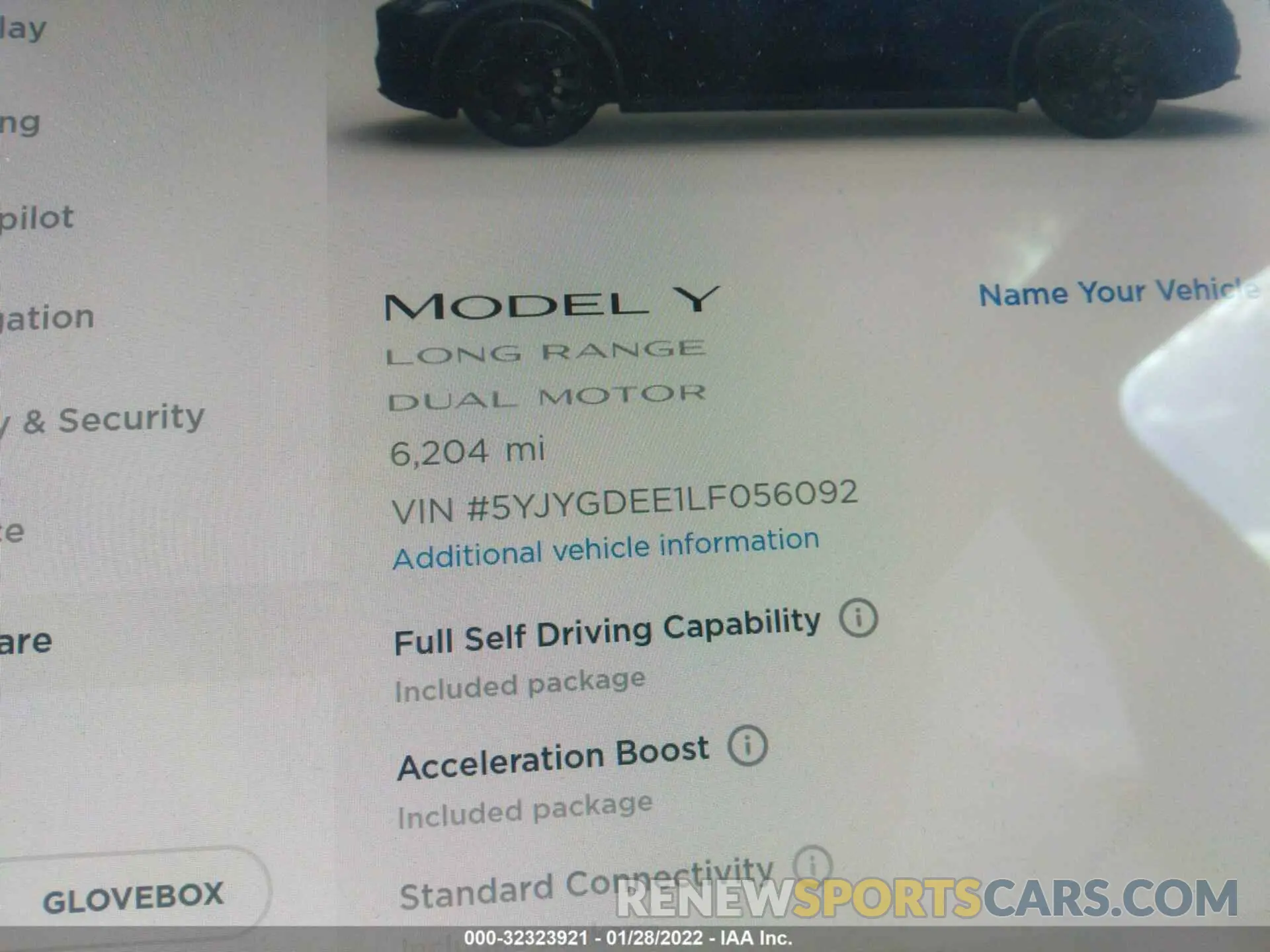 7 Photograph of a damaged car 5YJYGDEE1LF056092 TESLA MODEL Y 2020