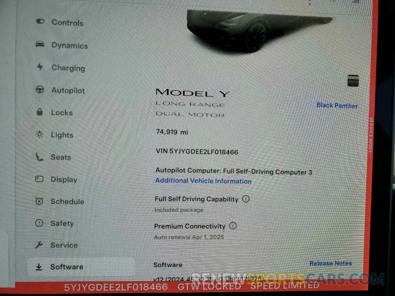 9 Фотография поврежденного автомобиля 5YJYGDEE2LF018466 TESLA MODEL Y 2020