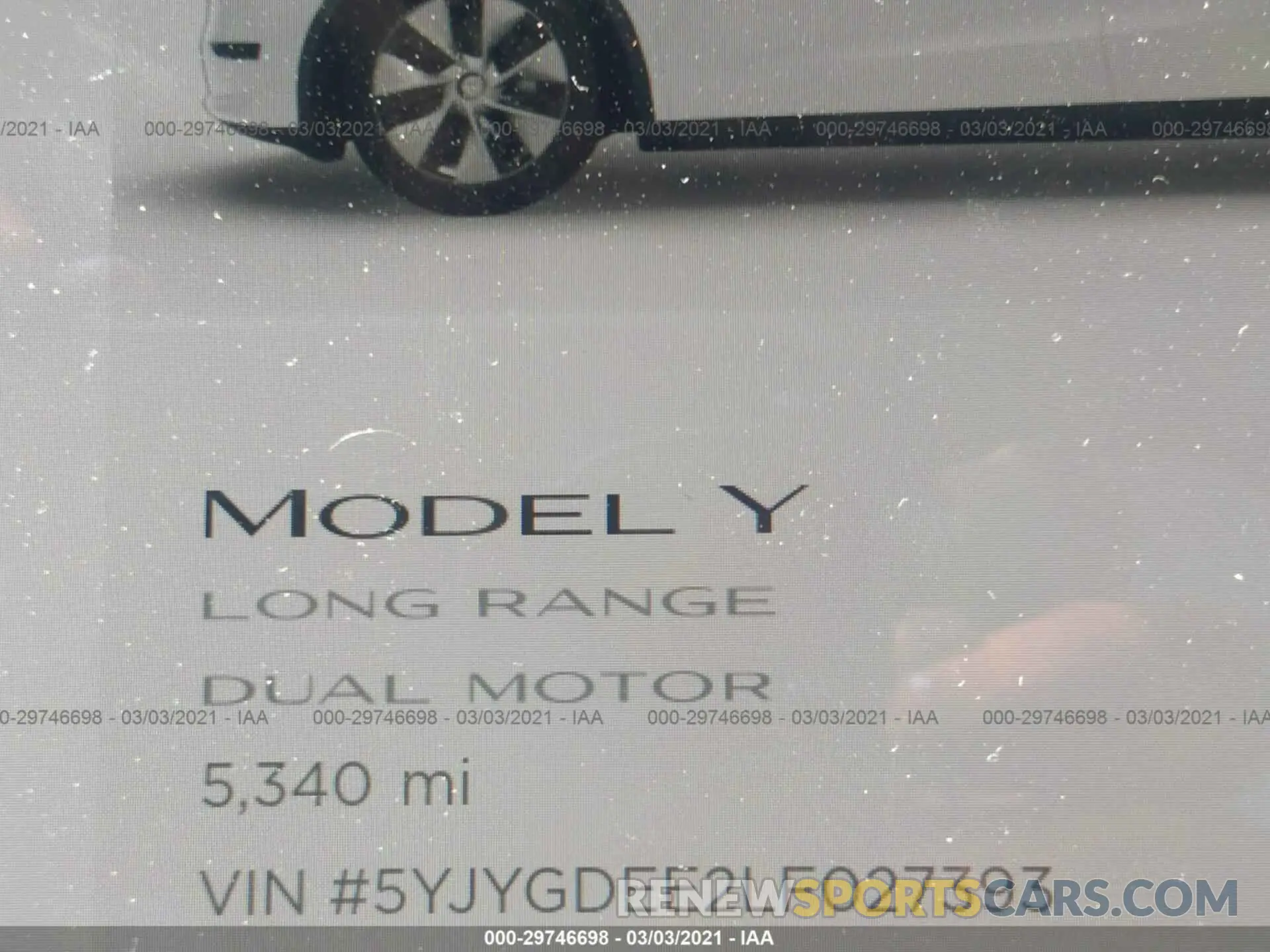 7 Photograph of a damaged car 5YJYGDEE2LF027393 TESLA MODEL Y 2020