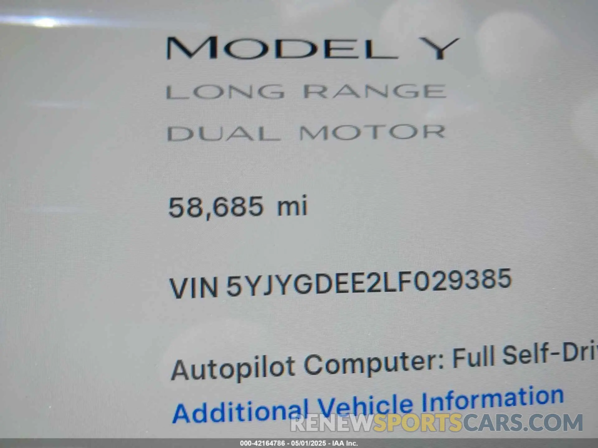 15 Photograph of a damaged car 5YJYGDEE2LF029385 TESLA MODEL Y 2020