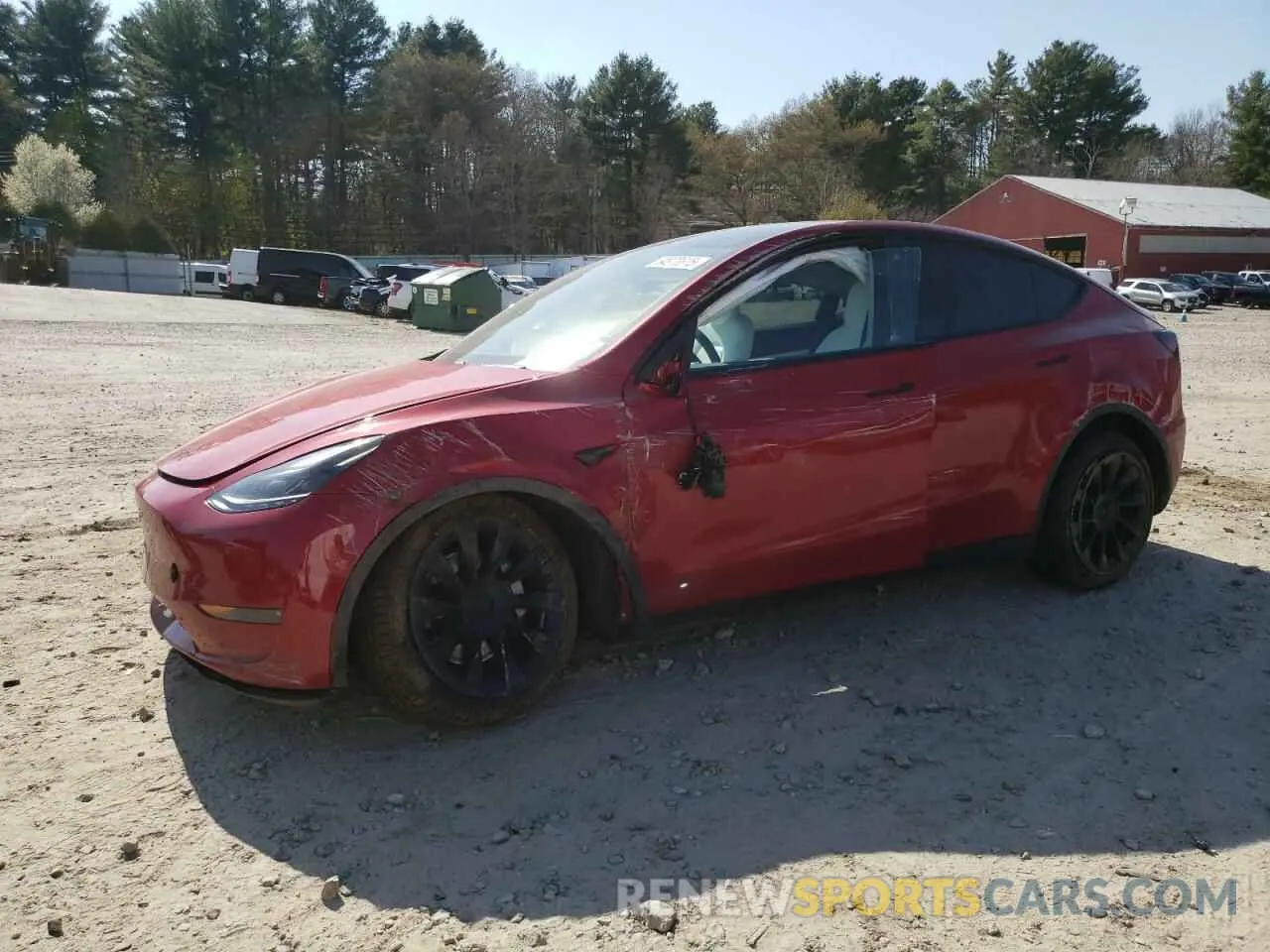 1 Photograph of a damaged car 5YJYGDEE2LF040404 TESLA MODEL Y 2020