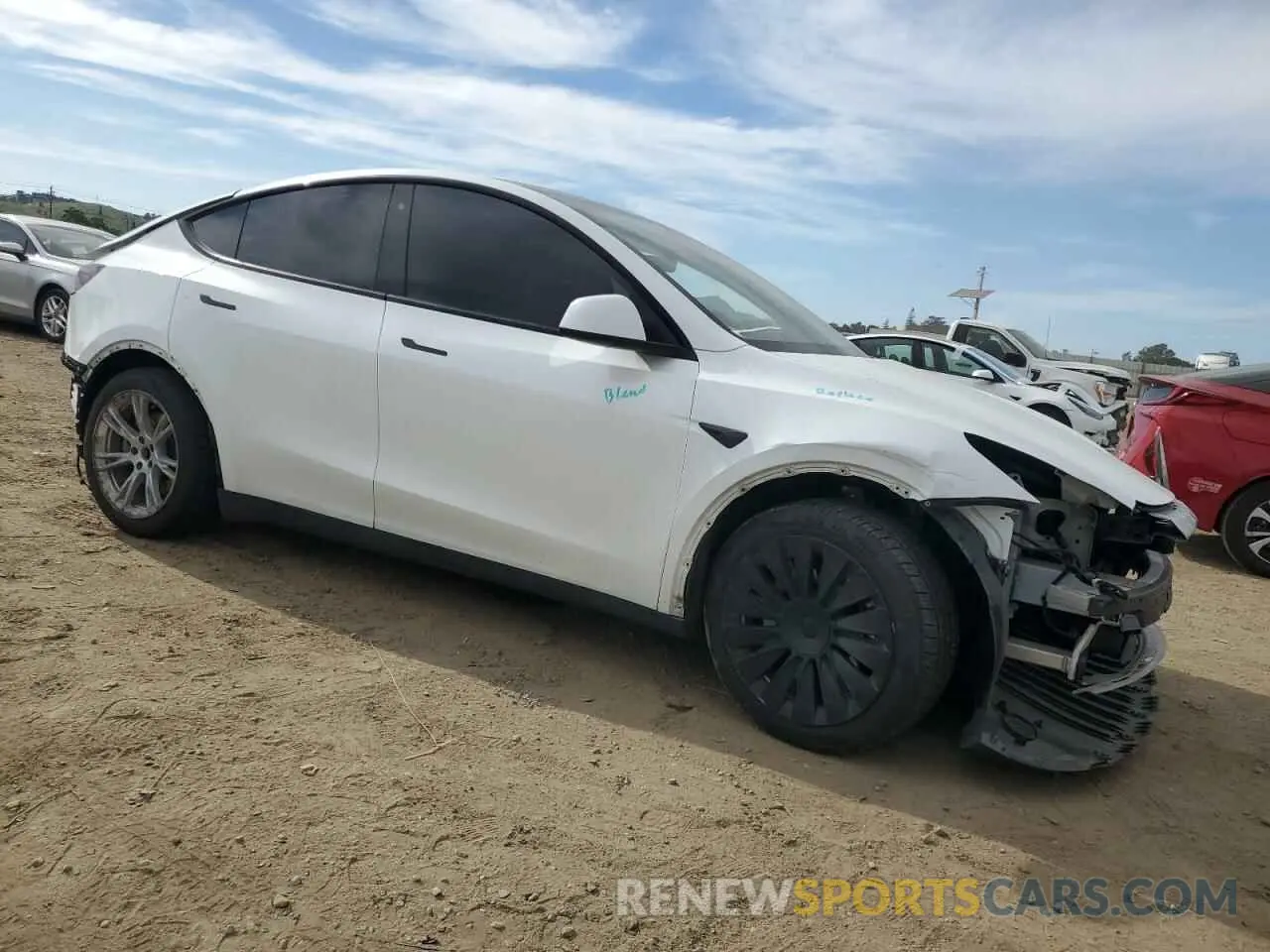 4 Photograph of a damaged car 5YJYGDEE3LF019660 TESLA MODEL Y 2020