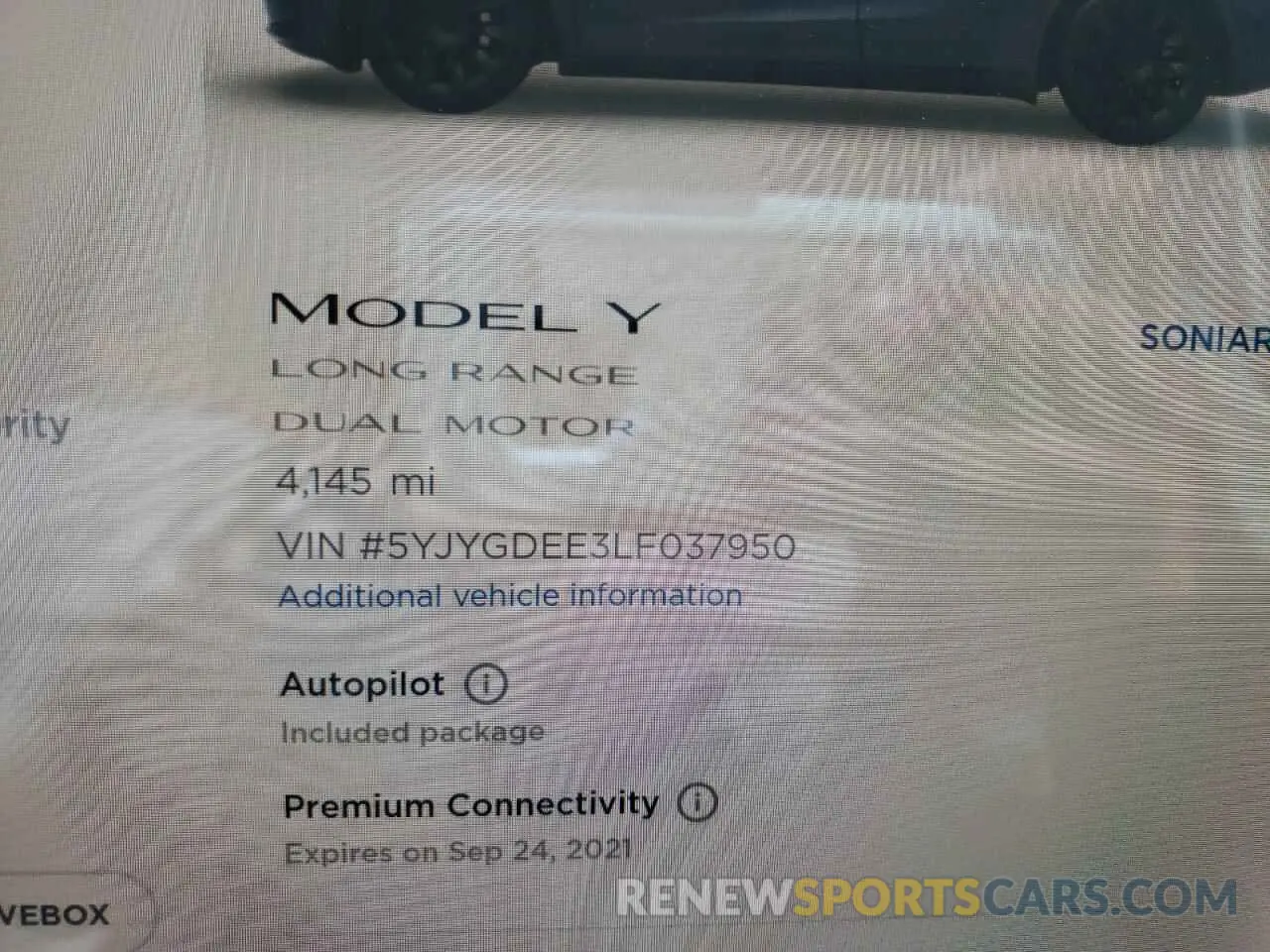 7 Photograph of a damaged car 5YJYGDEE3LF037950 TESLA MODEL Y 2020