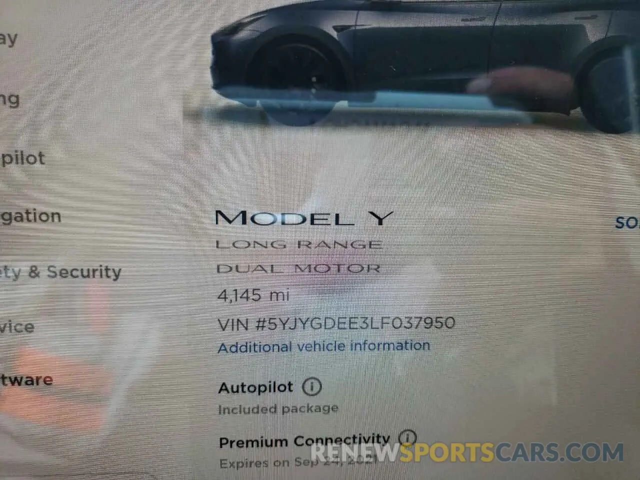 8 Photograph of a damaged car 5YJYGDEE3LF037950 TESLA MODEL Y 2020