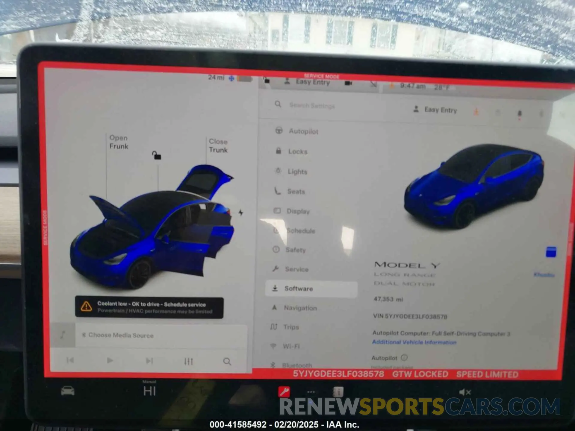 19 Фотография поврежденного автомобиля 5YJYGDEE3LF038578 TESLA MODEL Y 2020