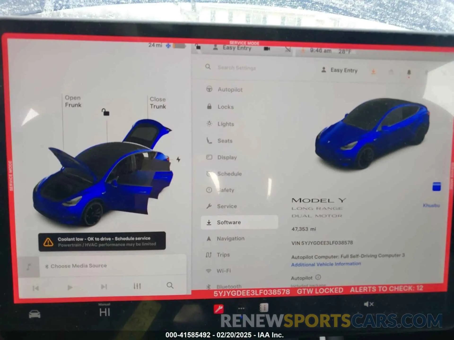 7 Фотография поврежденного автомобиля 5YJYGDEE3LF038578 TESLA MODEL Y 2020