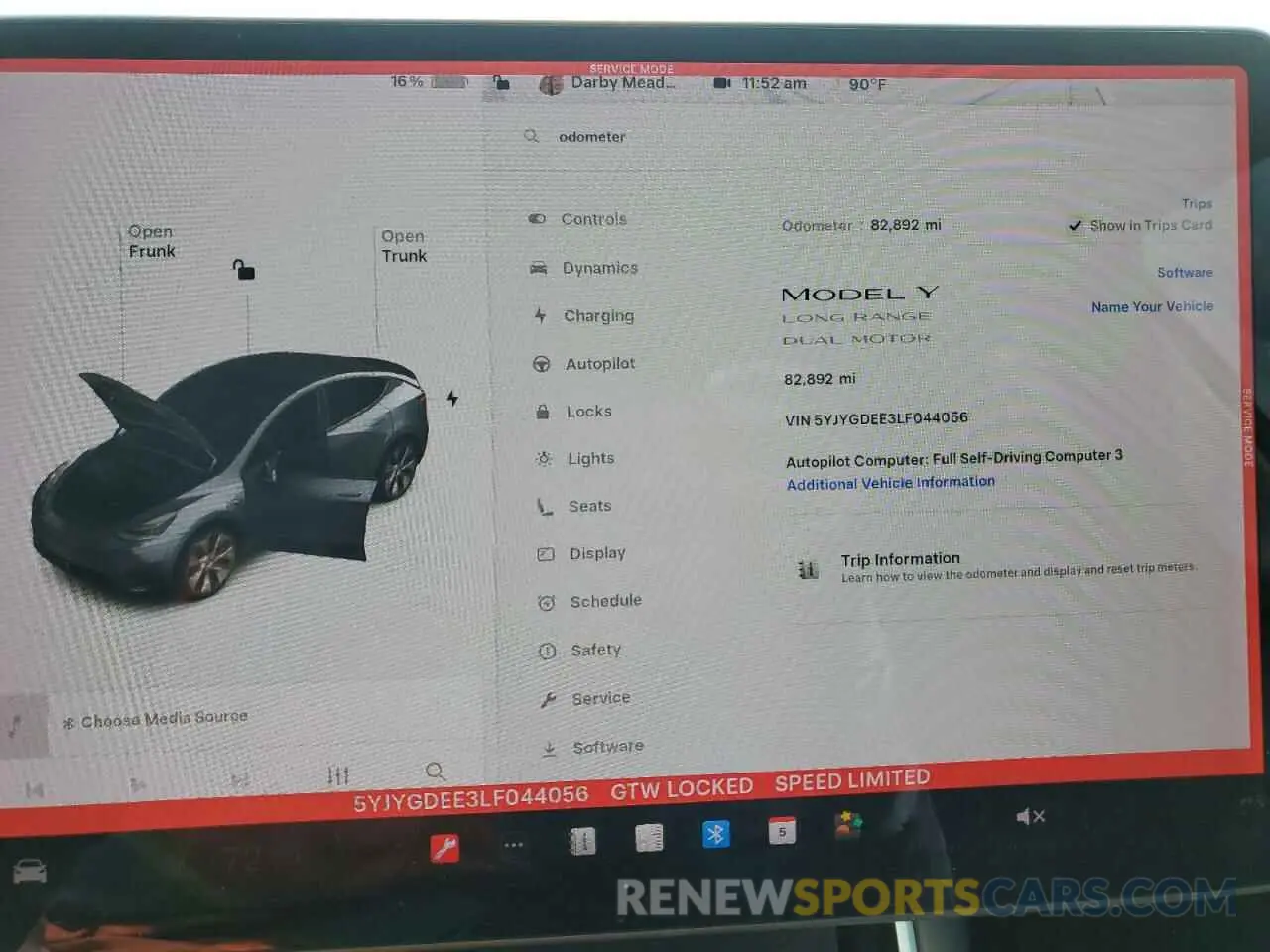 9 Фотография поврежденного автомобиля 5YJYGDEE3LF044056 TESLA MODEL Y 2020