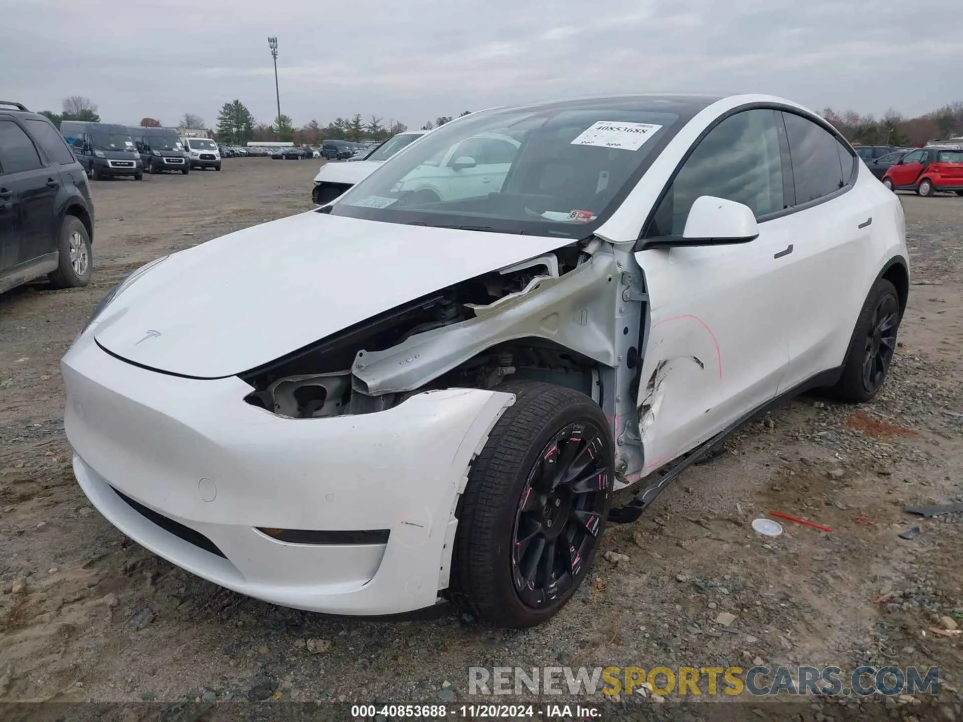 2 Photograph of a damaged car 5YJYGDEE3LF049077 TESLA MODEL Y 2020