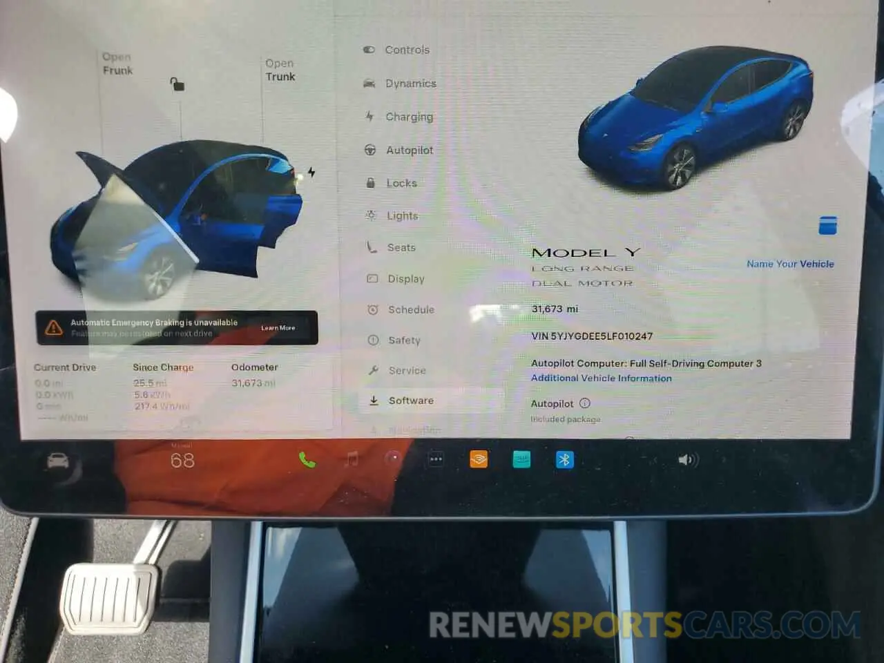 9 Фотография поврежденного автомобиля 5YJYGDEE5LF010247 TESLA MODEL Y 2020