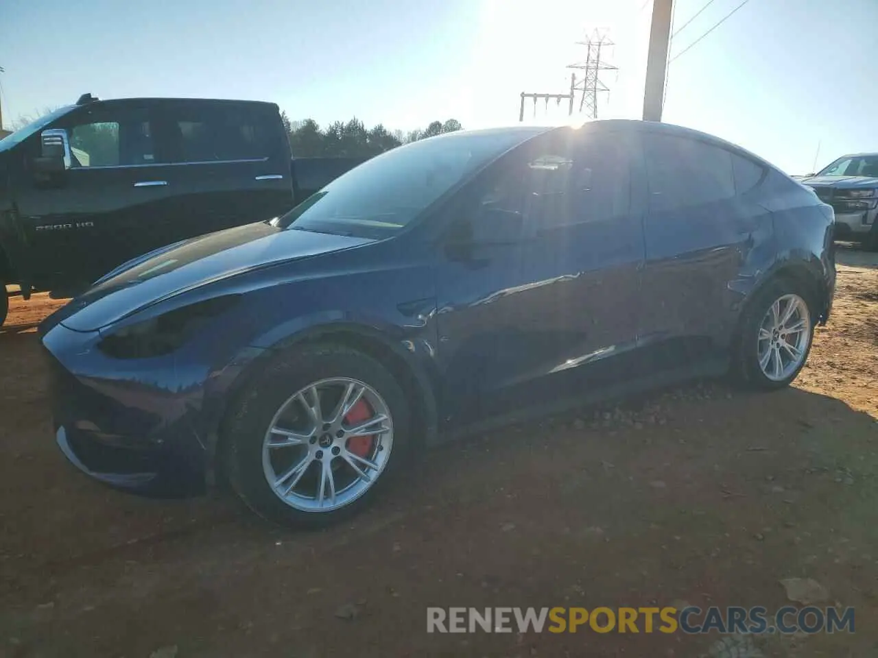 1 Photograph of a damaged car 5YJYGDEE5LF030546 TESLA MODEL Y 2020
