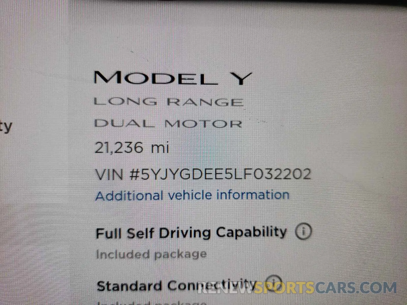 8 Photograph of a damaged car 5YJYGDEE5LF032202 TESLA MODEL Y 2020