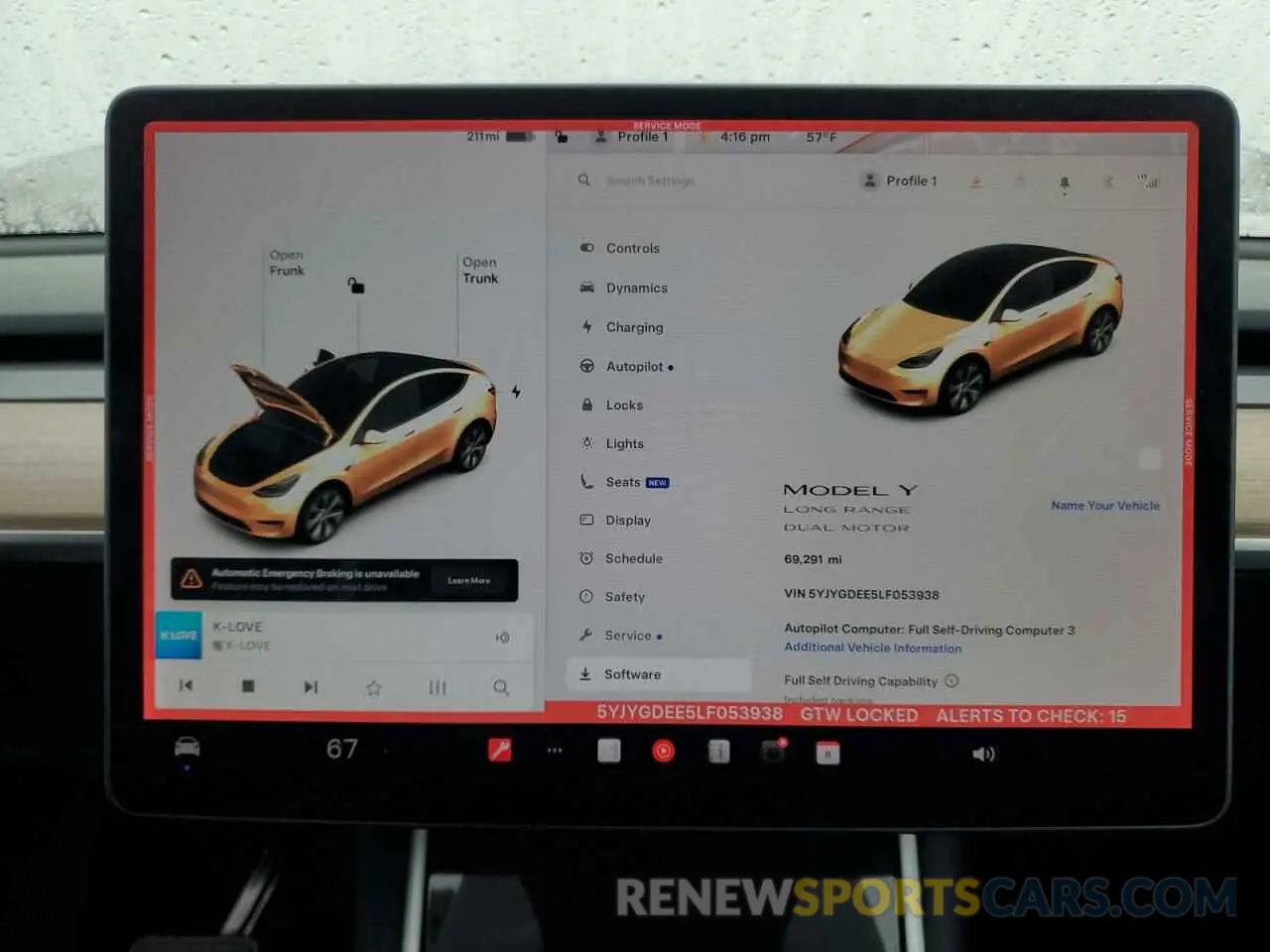 9 Фотография поврежденного автомобиля 5YJYGDEE5LF053938 TESLA MODEL Y 2020