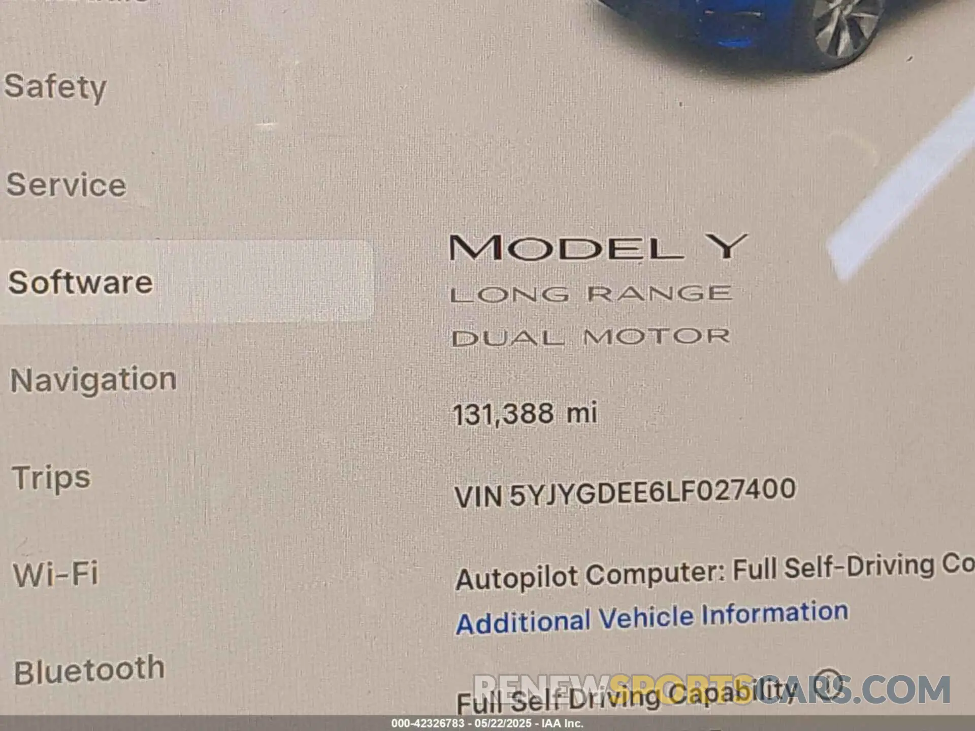 14 Photograph of a damaged car 5YJYGDEE6LF027400 TESLA MODEL Y 2020