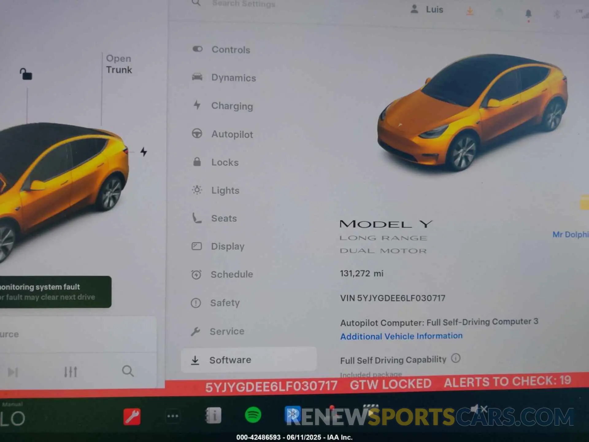 7 Photograph of a damaged car 5YJYGDEE6LF030717 TESLA MODEL Y 2020