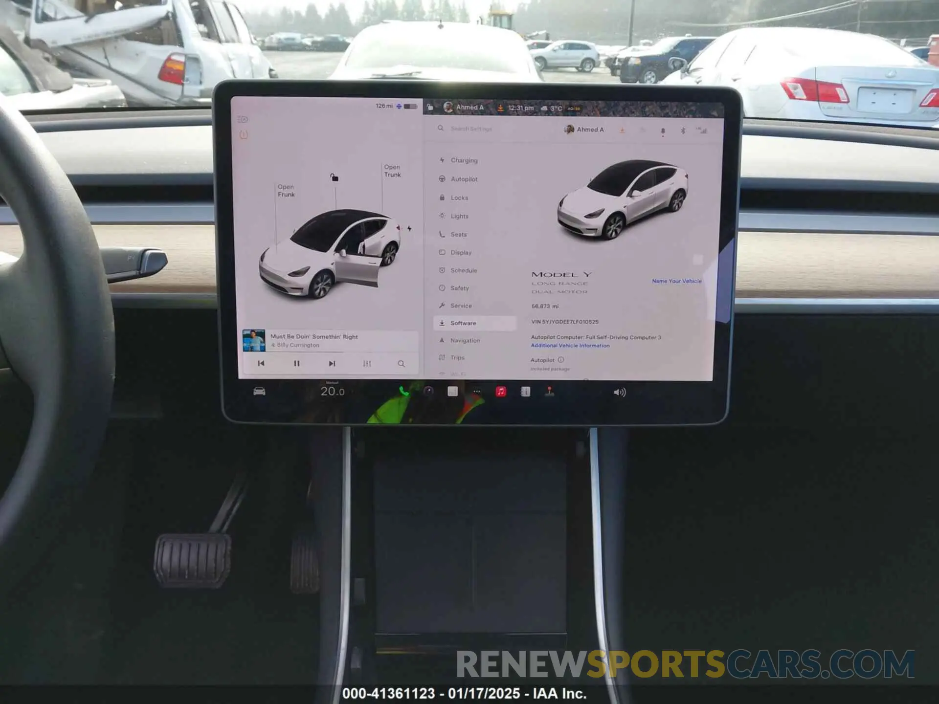 19 Фотография поврежденного автомобиля 5YJYGDEE7LF010525 TESLA MODEL Y 2020