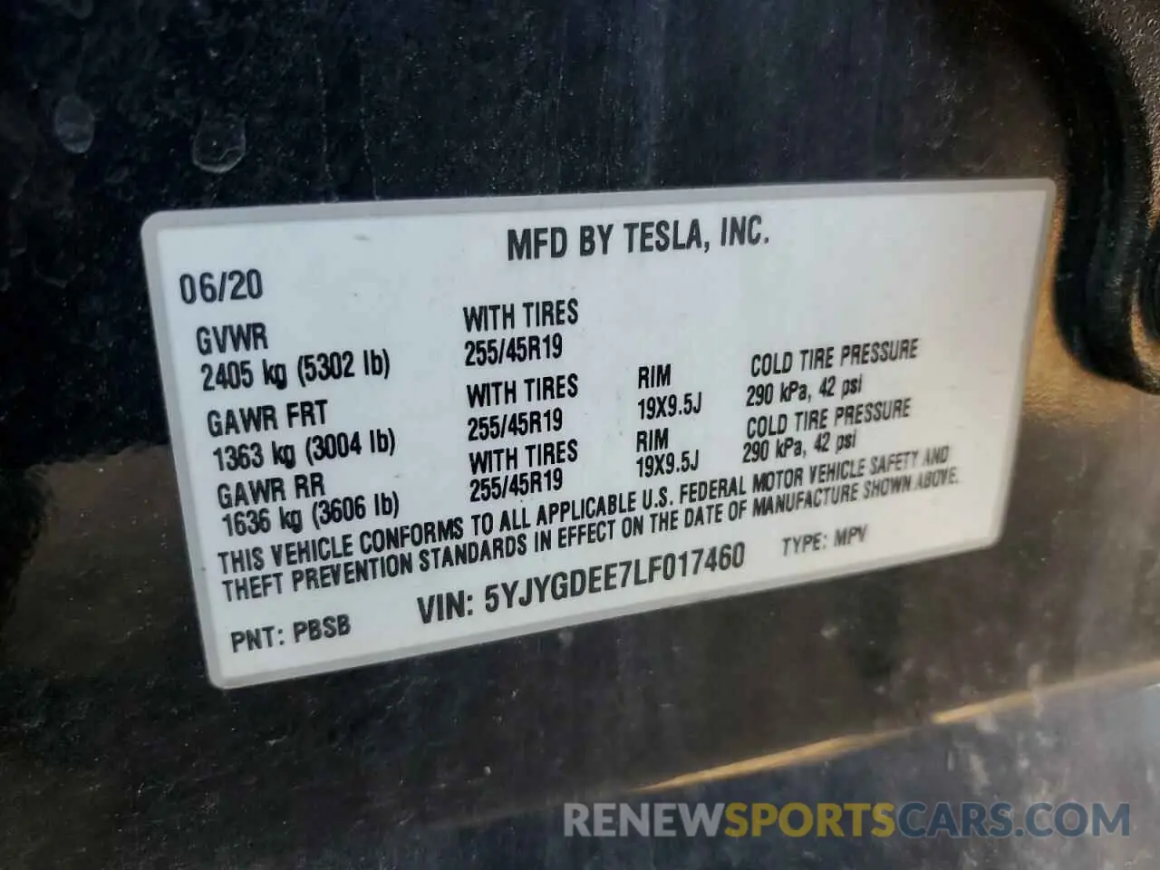 12 Фотография поврежденного автомобиля 5YJYGDEE7LF017460 TESLA MODEL Y 2020