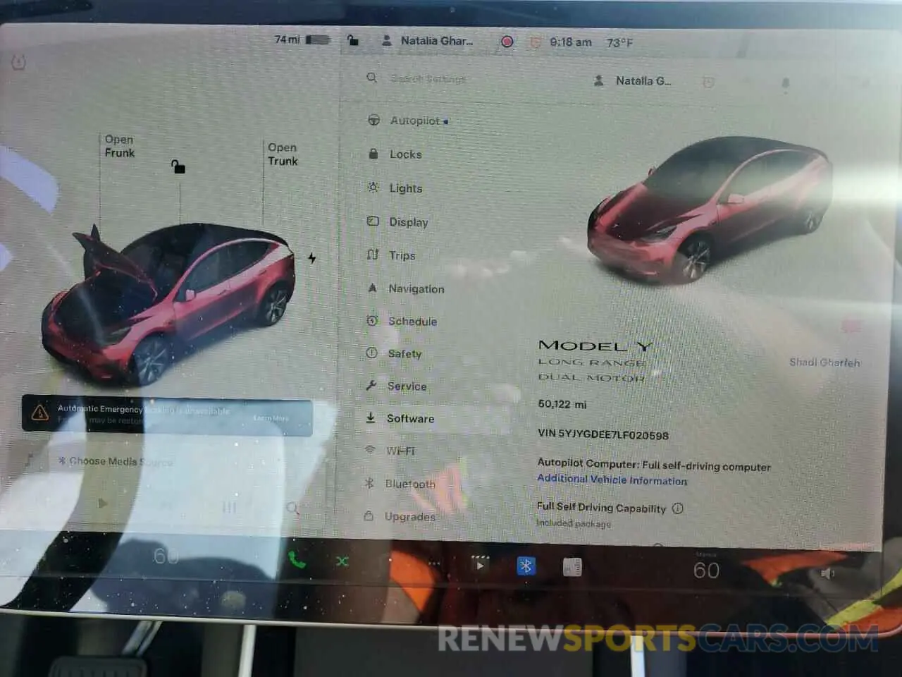 9 Фотография поврежденного автомобиля 5YJYGDEE7LF020598 TESLA MODEL Y 2020