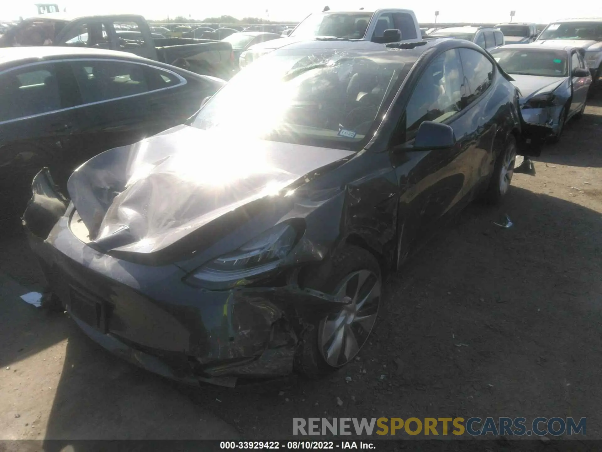 2 Фотография поврежденного автомобиля 5YJYGDEE7LF033884 TESLA MODEL Y 2020