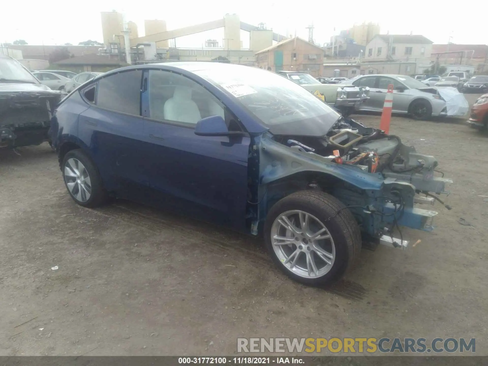 1 Photograph of a damaged car 5YJYGDEE7LF058719 TESLA MODEL Y 2020