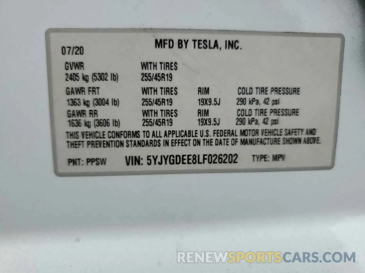 13 Фотография поврежденного автомобиля 5YJYGDEE8LF026202 TESLA MODEL Y 2020