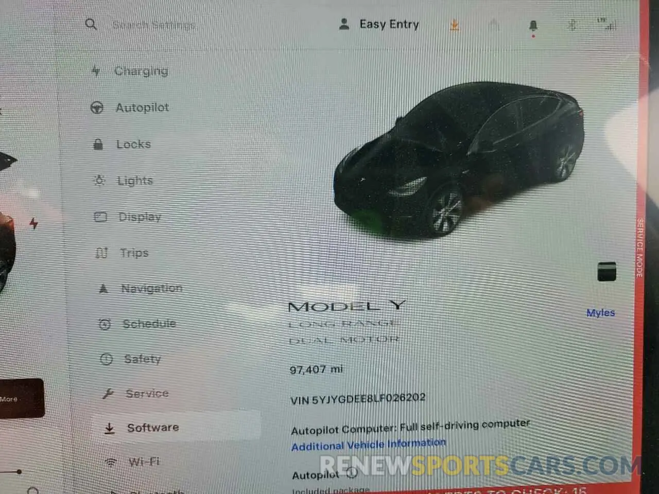 9 Фотография поврежденного автомобиля 5YJYGDEE8LF026202 TESLA MODEL Y 2020