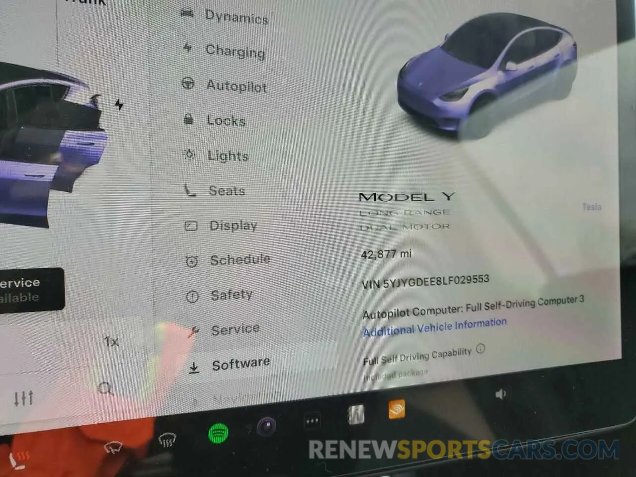9 Фотография поврежденного автомобиля 5YJYGDEE8LF029553 TESLA MODEL Y 2020