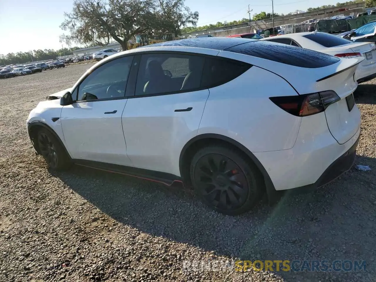 2 Photograph of a damaged car 5YJYGDEE8LF037362 TESLA MODEL Y 2020
