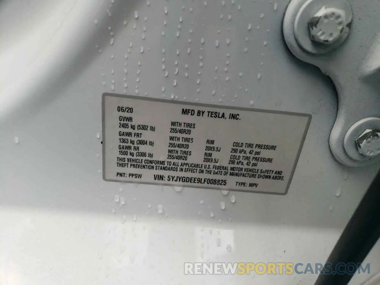 13 Фотография поврежденного автомобиля 5YJYGDEE9LF008825 TESLA MODEL Y 2020