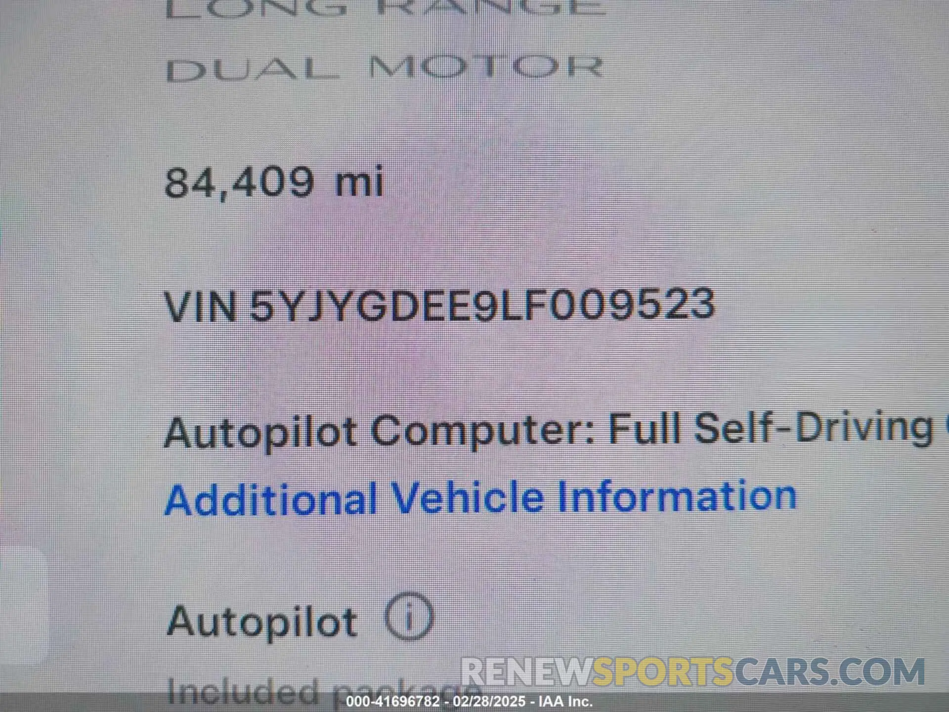 9 Фотография поврежденного автомобиля 5YJYGDEE9LF009523 TESLA MODEL Y 2020