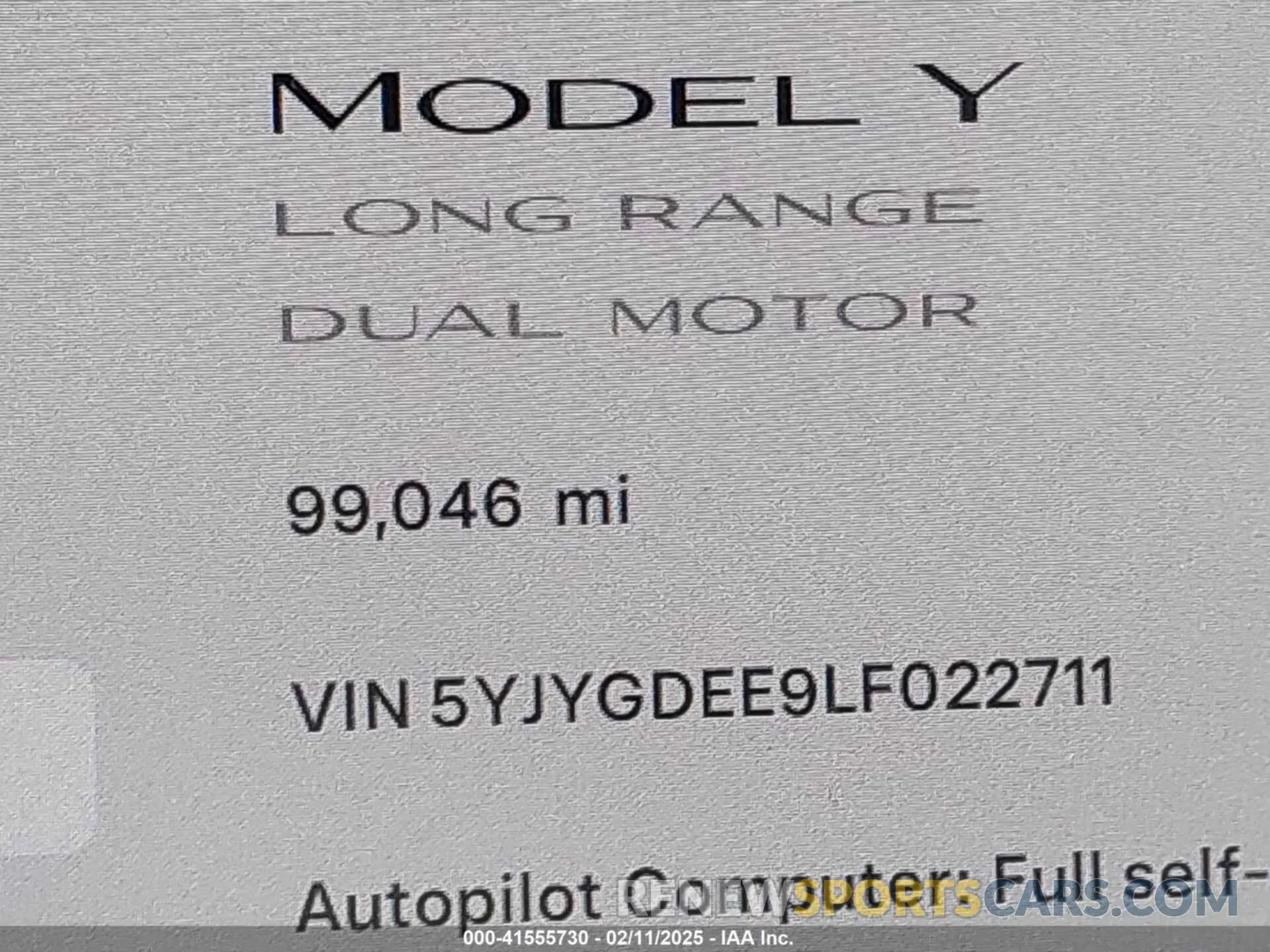 16 Фотография поврежденного автомобиля 5YJYGDEE9LF022711 TESLA MODEL Y 2020