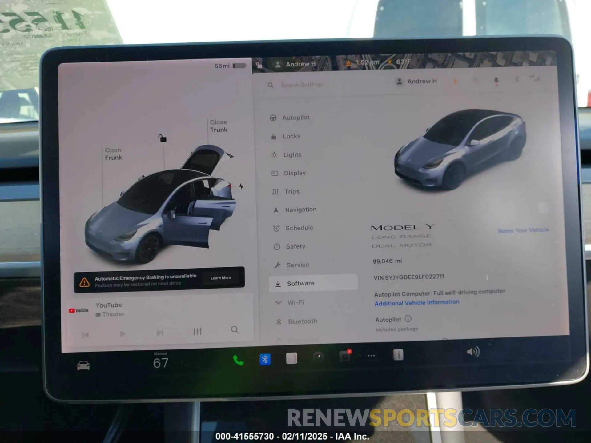19 Фотография поврежденного автомобиля 5YJYGDEE9LF022711 TESLA MODEL Y 2020