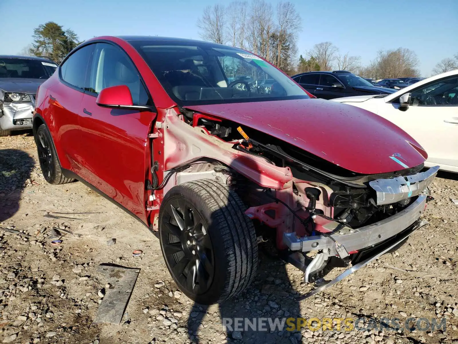 1 Photograph of a damaged car 5YJYGDEE9LF048760 TESLA MODEL Y 2020