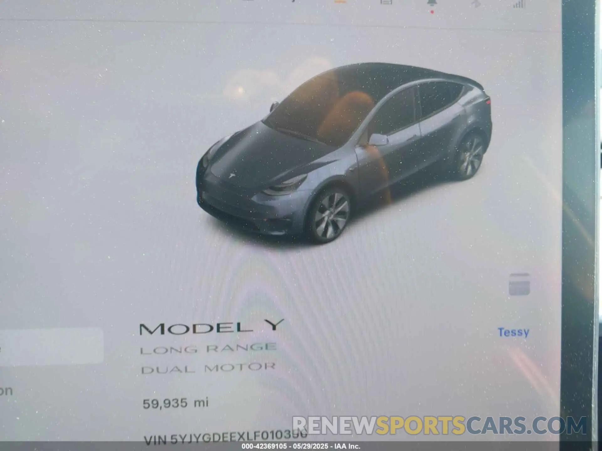 7 Photograph of a damaged car 5YJYGDEEXLF010356 TESLA MODEL Y 2020