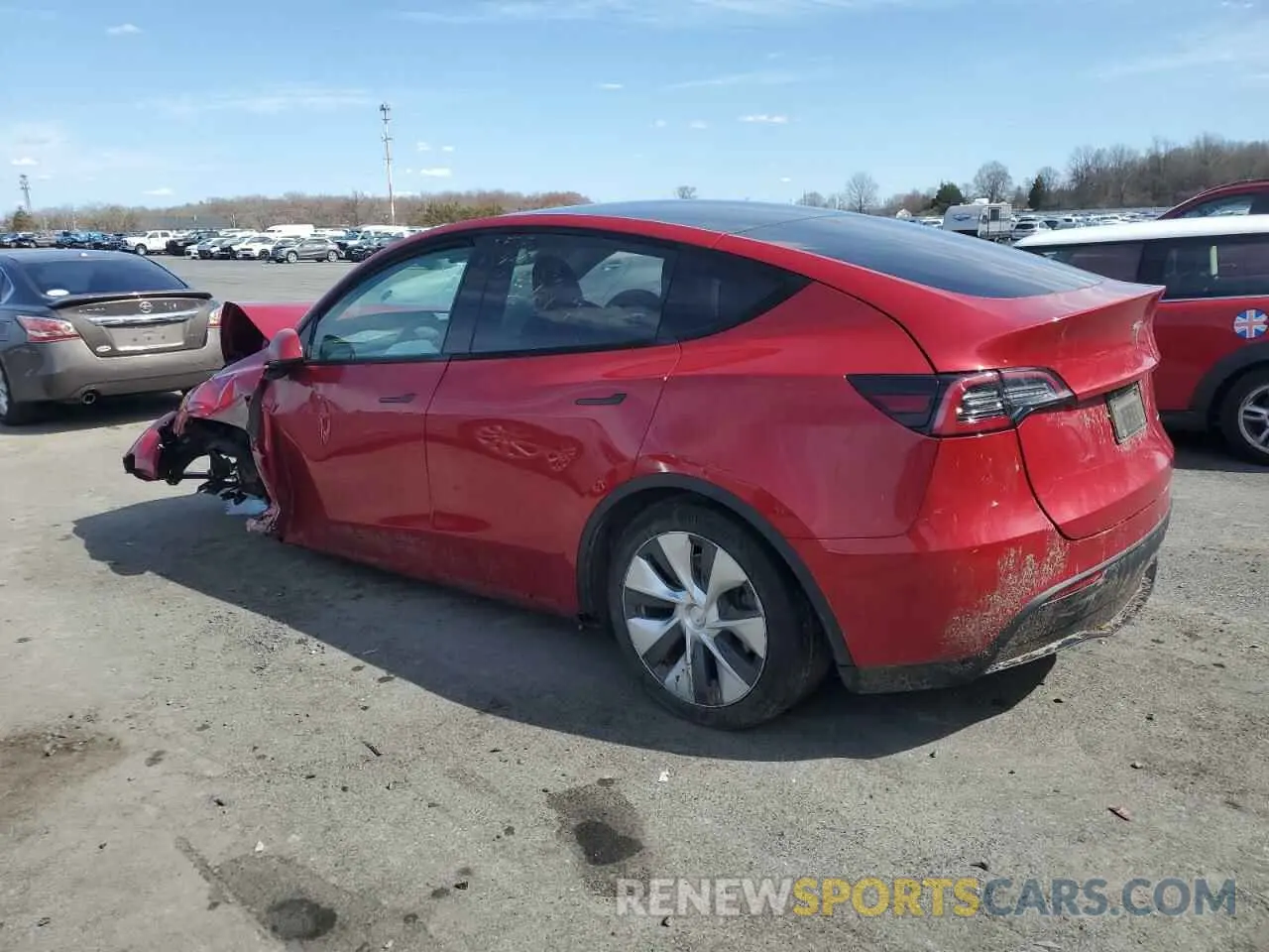 2 Фотография поврежденного автомобиля 5YJYGDEEXLF013726 TESLA MODEL Y 2020