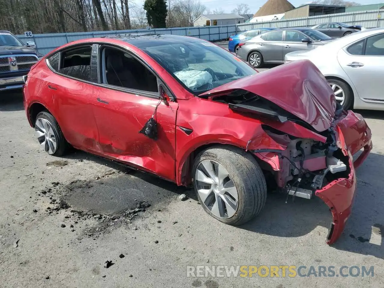 4 Фотография поврежденного автомобиля 5YJYGDEEXLF013726 TESLA MODEL Y 2020