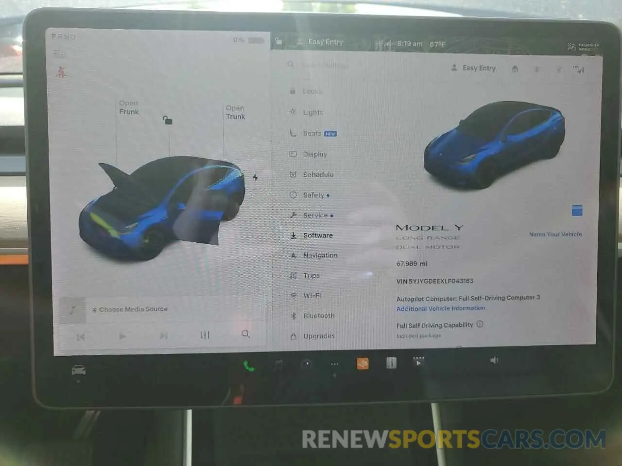 9 Photograph of a damaged car 5YJYGDEEXLF043163 TESLA MODEL Y 2020
