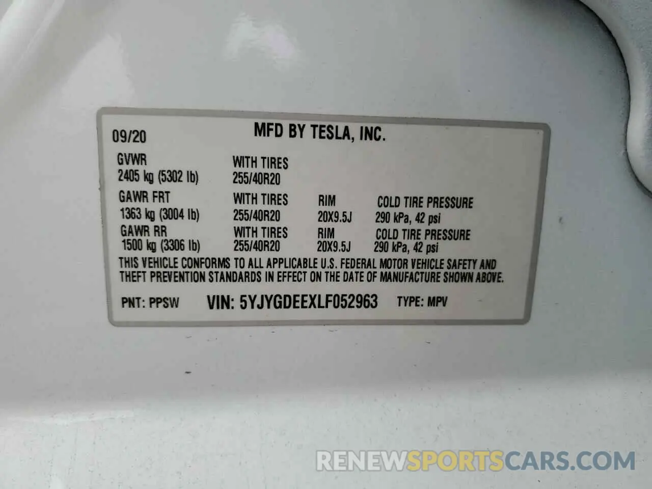 13 Photograph of a damaged car 5YJYGDEEXLF052963 TESLA MODEL Y 2020